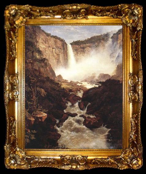 framed  Frederic E.Church The Falls of Tequendama,Near Bogota,New Granada, ta009-2